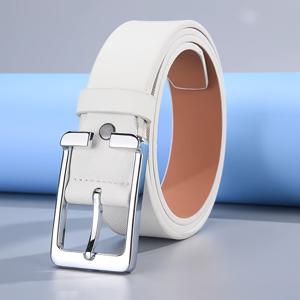 TEMU 1개 남성용 화이트/블루 골프 벨트 - 사각 버클, 엠보싱 디자인, 캐주얼 웨어, 골프장 및 휴일 선물 (크리스마스/추수감사절) - 골퍼 및 일상 사용 사이즈