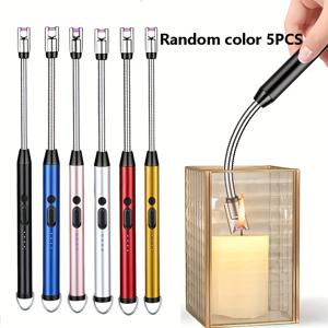 TEMU 1/3/5개 다기능 360° 회전 USB 충전 아크 라이터, 캔들 라이터, 전자 펄스 라이터, 방풍 가스 스토브 점화기, 야외 주방 도구, 야외 생존 방풍 라이터, 바베큐 캠핑 라이터