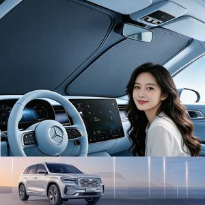 TEMU U/ 6/Song Plus용 전면 윈드실드 햇빛가리개 우산, 자외선 차단 및 단열 접이식 자동차 선바이저, 자동차 보호 액세서리