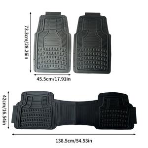 TEMU 3pcs 세트 TPE 코팅 자동차 바닥매트, SUV, 세단, 밴 등 다양한 차종에 적합. 방수, 미끄럼 방지, 내구성 소재로 제작