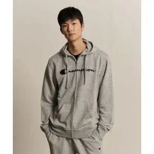 매장정품 CHAMPION 빅 스크립트 로고 후드 집업 Normal Grey CKTS5ES73G2 288865