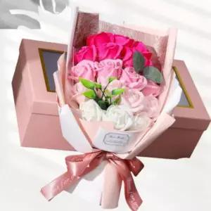 테이블 비누꽃 장미꽃다발 장미 꽃다발 플라워 조화 비누 데코 비누꽃다발
