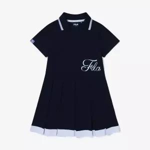 Girls 썸머 카라 플리츠 원피스