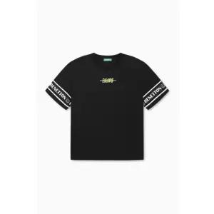 [갤러리아] 베네통키즈 26S/S 매쉬 슬리브 그래픽 티셔츠 QATS52631