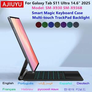 갤럭시 탭 S11 울트라 14.6인치 2025 SM-X930 태블릿용 매직 키보드 케이스 스마트 커버 폴리오 멀티 터치