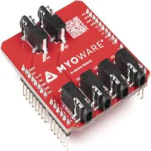 Arduino Shield와 호환되는 MyoWare 2.0 - R3 보드 및 근육 센서와 제품에 연결 TRS에서 오디오 케이블을