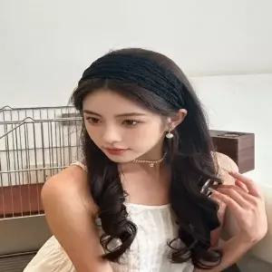 2컬러 썸머 휴양지룩 레이스 밴딩 헤어밴디 머리띠-WFOGIJJ