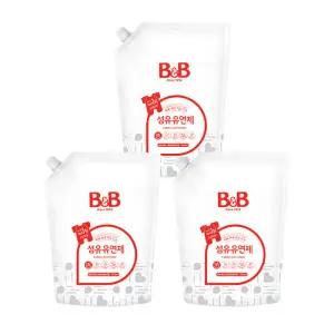 비앤비 섬유유연제 베르가못향 1500ml -3개 /유아