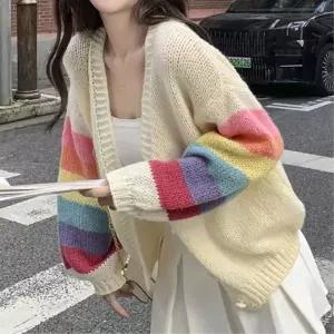 가디건 세트 루즈핏 긴팔 레이어드 10대 여성 캐주얼룩