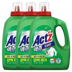 [하프클럽/]액츠 퍼펙트 딥클린 일반드럼겸용 용기 3L X 3개
