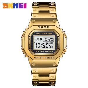 SKMEI 1456 남성용 스포츠 시계 방수 충격 방지 디지털  스틸 손목 알람 Reloj Hombre 1433