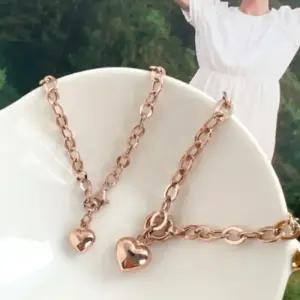 하트 통통 팔찌 14k골드소 사이즈18cm 미으 40대여성