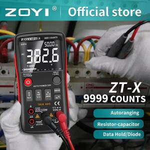 ZOYI 디지털 멀티미터 ZT-X T-RMS 자동 범위 EBTN LCD 디스플레이 DC AC 전압계 전류계 캐패시터 옴 온도 H