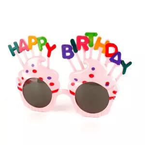 생일파티 컵케이크 선글라스 핑크 파티선글라스 컵케