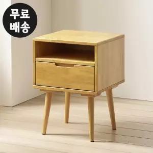 시드 고무나무 원목 침대옆 협탁 서랍장(내츄럴)