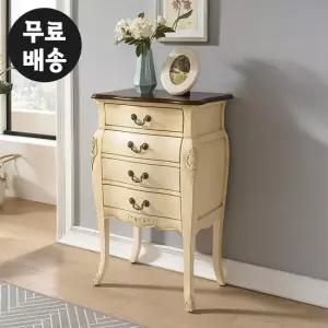 샘 마호가니 엔틱 협탁 원목 서랍 높은 협탁 거실 4단