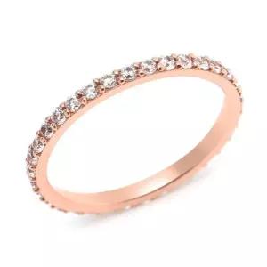 [비앤비골드] 14K 베이직 스톤링 1.5mm 올밴드 테니스 반지 NPR29478