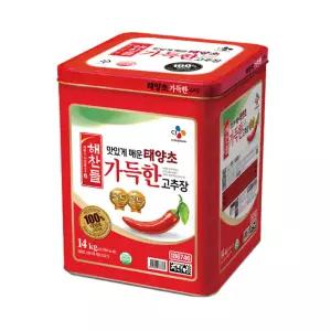 [가공식품센터(무)]CJ 해찬들 태양초 가득한고추장 14kg
