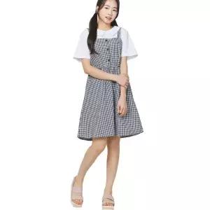 카라뷔스티에체크원피스//23M1855CC