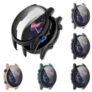 Amazfit GTR 3 Pro 케이스용 보호 커버, 스마트 워치 쉘용 강화 유리 스크린 슬리브 포함