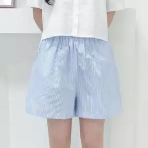 반바지 여성 시어서커 스트라이프 밴딩 숏팬츠