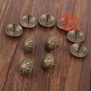 20Pcs 골동품 꽃 네일 장식용 가구 못 보석 선물 나무 상자 문 소파 푸시핀 1915mm