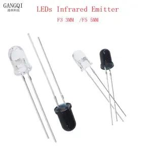 10PCS F3 3mm F5 940nm LED 적외선 이 및 IR 송수신기 다이오드 적외선 튜브 포토센서용
