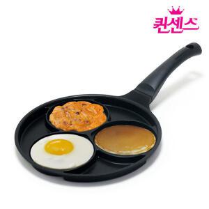 블랙 인덕션 에그팬 3구 후라이팬/계란후라이팬