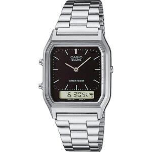 CASIO AQ-230A-1D 공용 듀얼 빈티지 메탈 시계