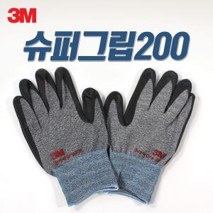 3M 슈퍼그립 200 캠핑 작업 레저 용 스마트폰 터치 장갑 면 안전 방한 목