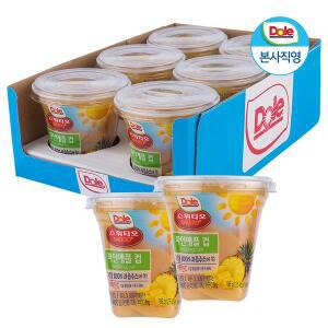 [dole][Dole 본사직영] 돌 후룻컵 파인애플 198g x 6개입 / 컵과일 디저트
