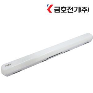 금호(LED 엘바 일자등 30w) 형광등 등기구 조명 램프 주방 거실 주광색 방 전등 주광색