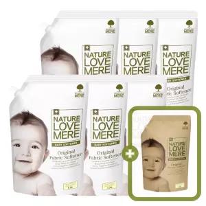 네이쳐러브메레 아기유연제 리필형 1300ml 6팩+[GIFT]아기세제 리필 오리지널향 500ml 1팩