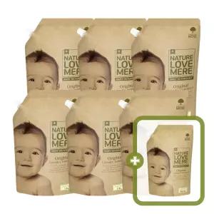 네이쳐러브메레 아기세제 리필형 1300ml 6팩+[GIFT]아기세제 리필 오리지널향 500ml 1팩