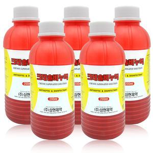 삼현제약 크레솔비누액 200ml 5병 /소독약 /병원/크레졸