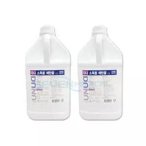 다나제약 에탄올4L 알콜83% 소독제 2개 공간소독 보건소 학교 소독제
