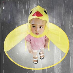 오리 어린이 유아 아동 우비 모자 우산 레인코트 비옷