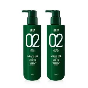 아모스 녹차실감 지성 샴푸 500g 1+1_A001408