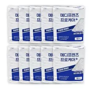 메디프렌즈 위생 깔개매트 위생용품 요양원 성인 노인 환자 방수요 방수 대변 소변 매트 패드 10매입 x10팩