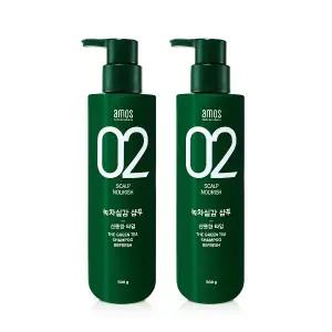 아모스 녹차실감 지성 샴푸 500g 1+1_A001408