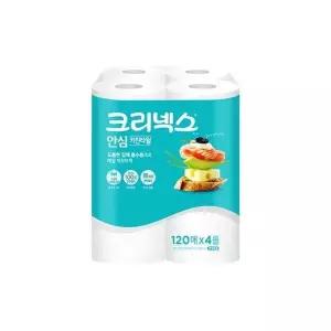 [하프클럽/] 안심 키친타올 120매 x 4롤 x 4팩