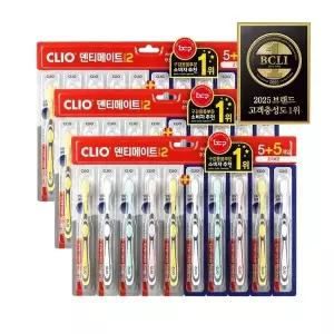 크리오 덴티메이트 시즌2 초극세모 칫솔 5+5입 x3개(총 30개)