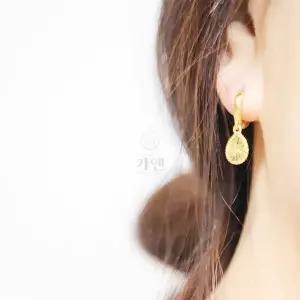 24k순금 물방울 원터치 귀걸이 3.75g