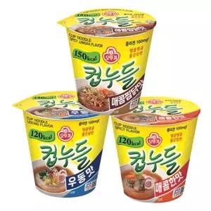 오뚜기 컵누들 매콤한맛 6개 + 매콤찜닭 6개 +우동맛 6개 선택