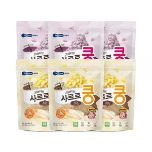 [보리보리/베베쿡]처음먹는 유기농 사르르쿵 6봉 (자색고구마/오리지널)