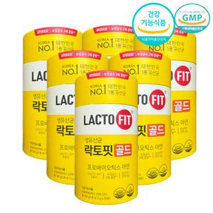 종근당건강 락토핏 골드 생유산균 프로바이오틱스 아연 50포 6통