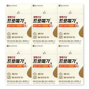 종근당건강 프로메가 알티지 오메가3 듀얼 비타민D 430mg X 60캡슐 6박스 rTG