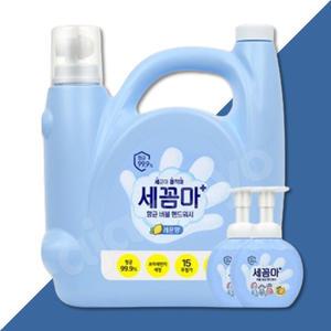세꼼마 리필 버블 핸드워시 대용량 3.5L 레몬향 손세정제+공병2개