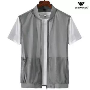 남성 여름 매쉬 경량 조끼 자켓 중년 아웃도어 WI210J