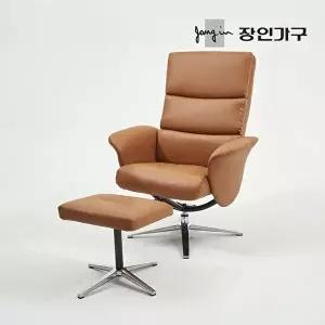 [장인가구]코니카 1인 리클라이너 가죽 소파 의자 +스툴